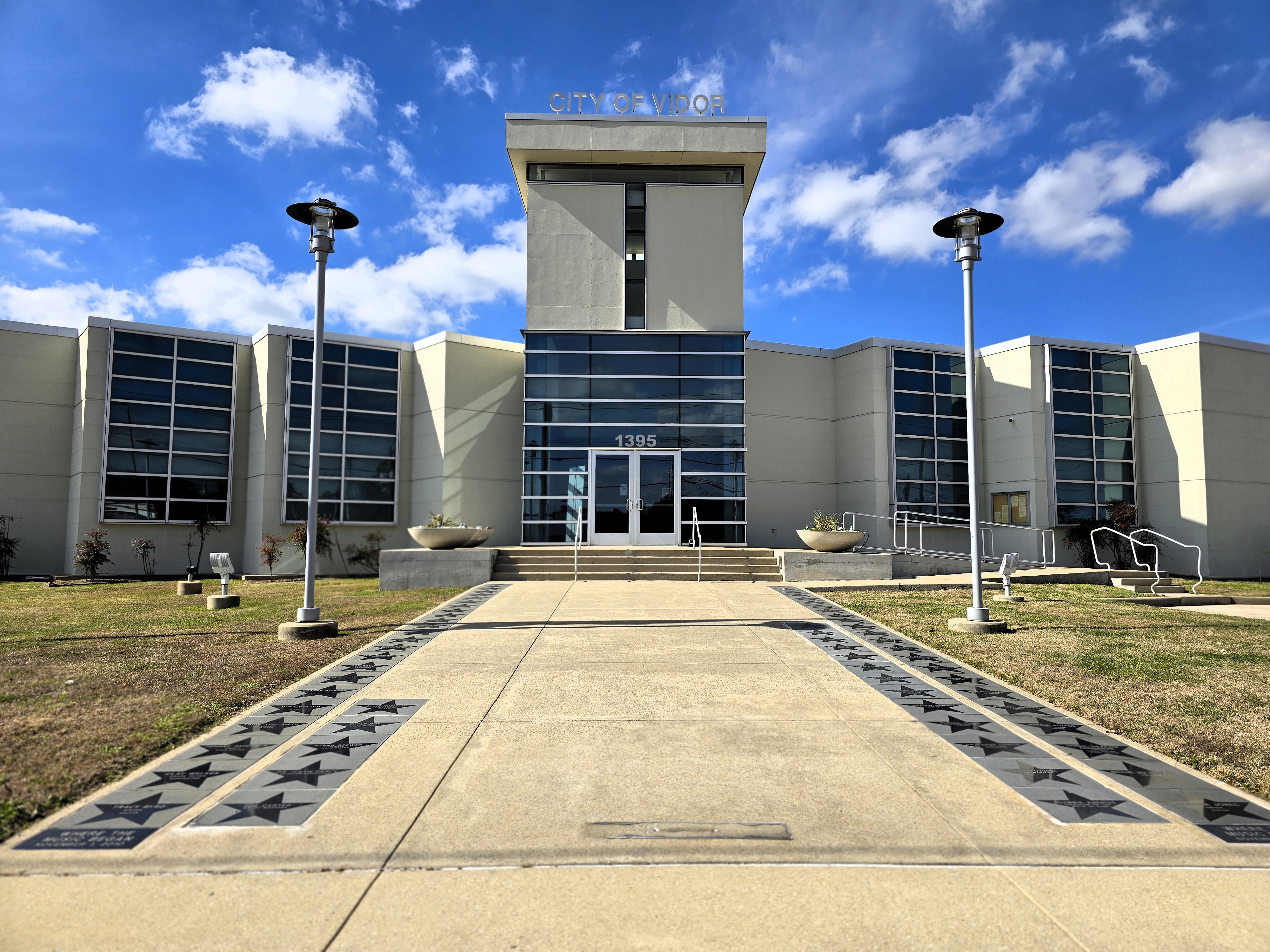 The City of Vidor City Hall building on North Main Street