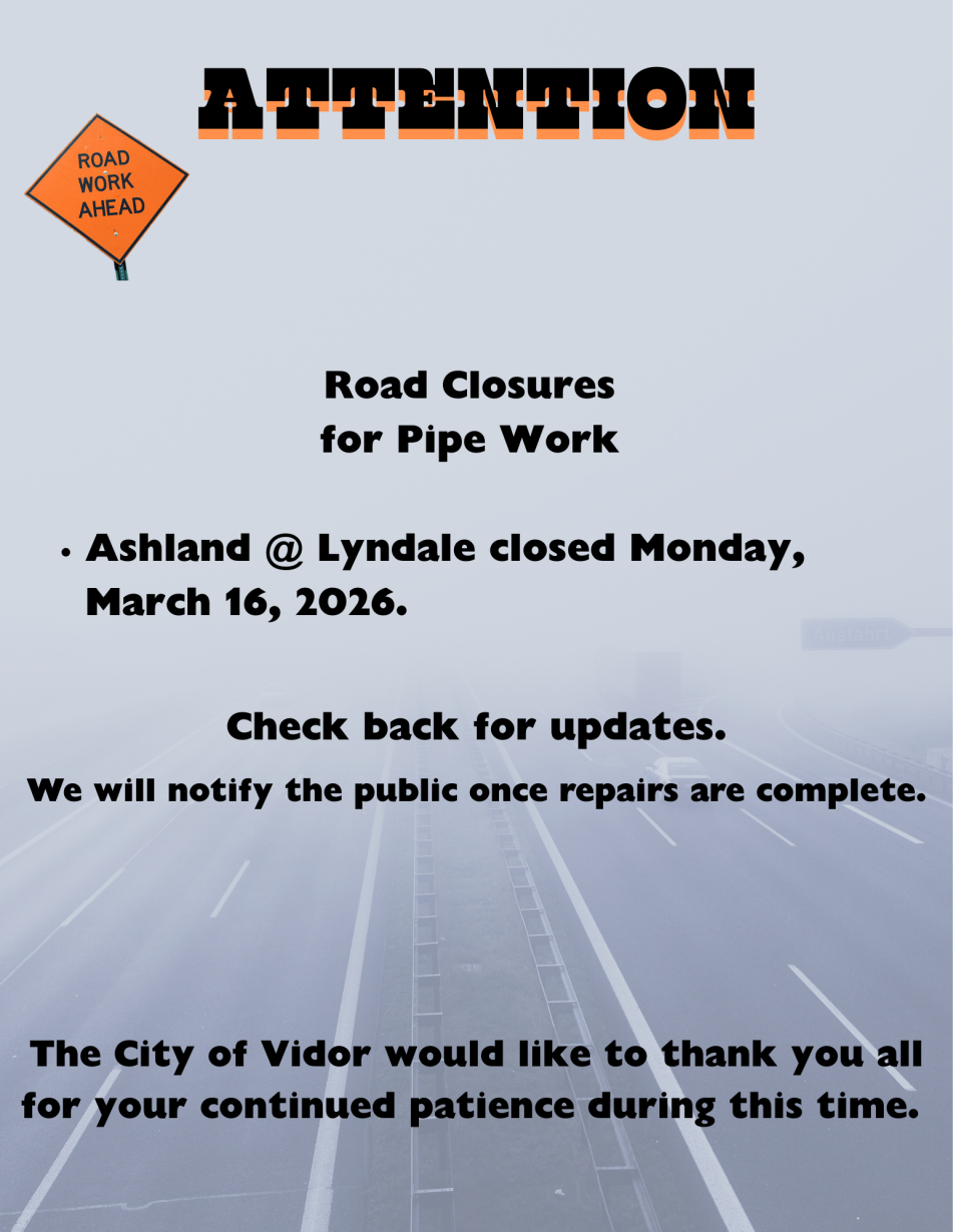 Road closures notice for Tram Road drainage project